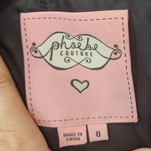 Phoebe Couture Black Velvet Cocktail Dress Size 8 - Picture 5 of 10